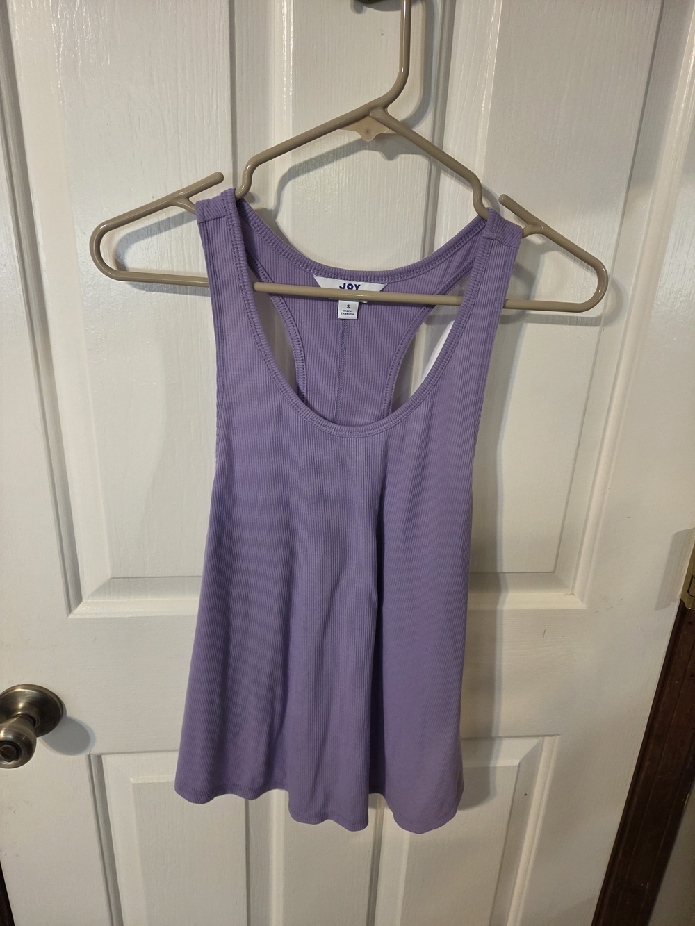 JoyLab Lavender Ribbed Racerback Tank High In Back